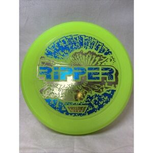 VINTAGE 80-90's WHAM-O FRISBEE DISC "RIPPER"Green Blue Gold 133g Beach Sport Toy